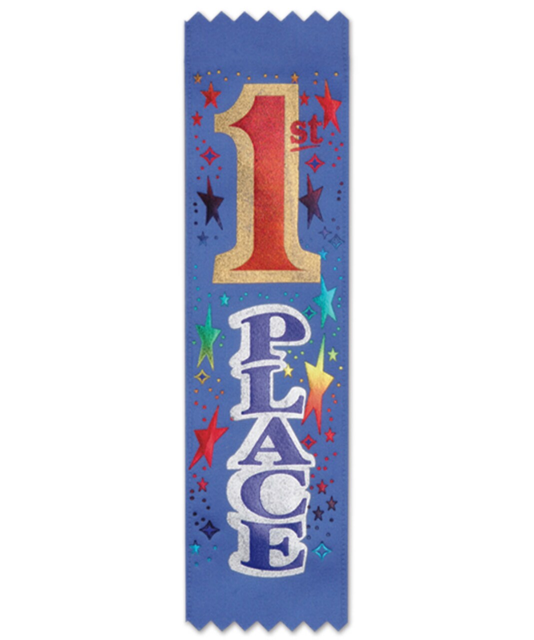 Beistle Pack of 30 Royal Blue "1st Place School" and Sports Award Ribbons 6.25"